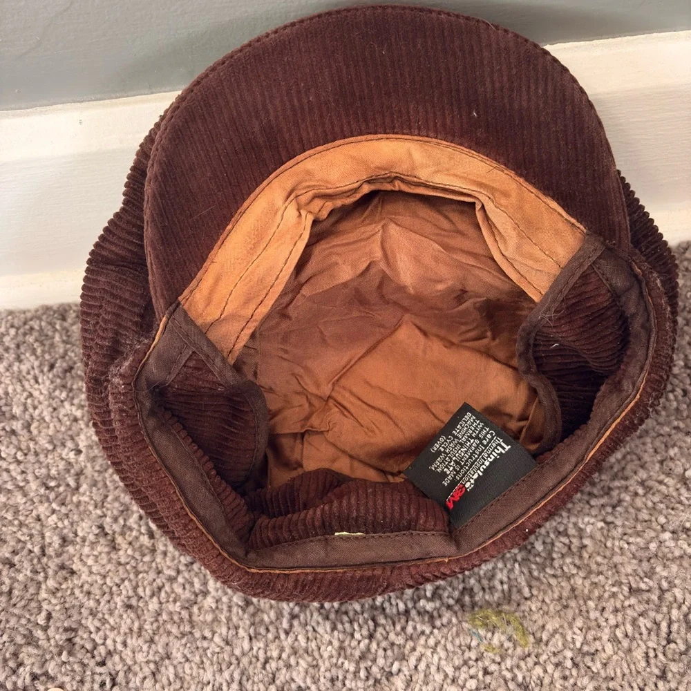 Vintage Brown Corduroy Newsboy Hat | Baker‎ Boy Cap | 90s Academia